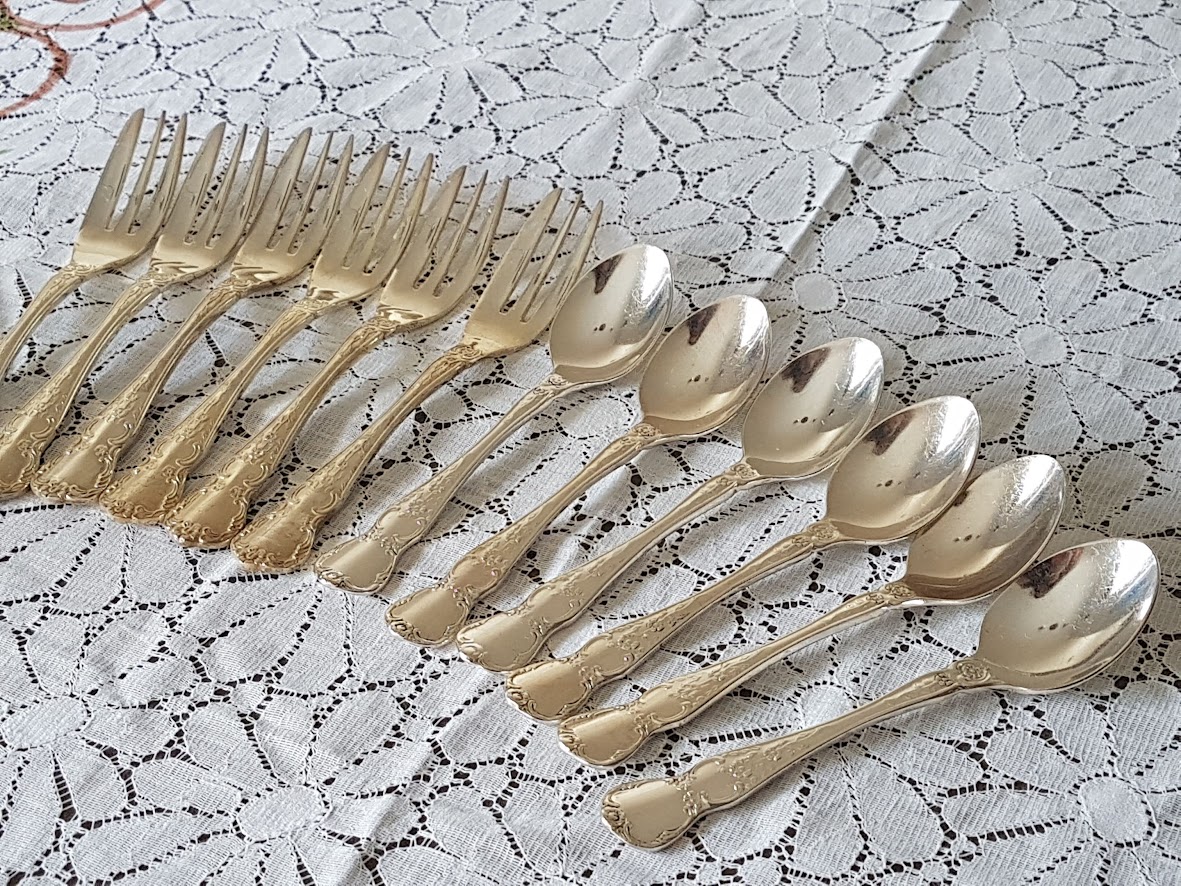 vintage silverware in Camille pattern